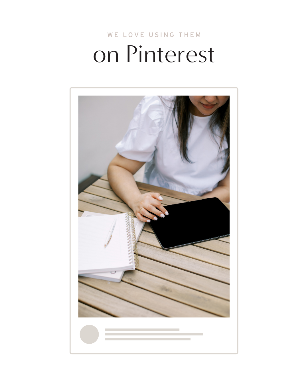 graphic showing how to use Social Squares stock photos on your Pinterest pins
